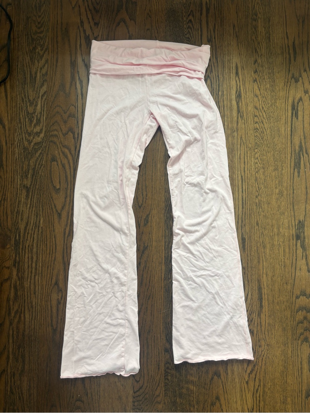 SKIMS Light Pink Cotton Jersey Fold-Over Leggings